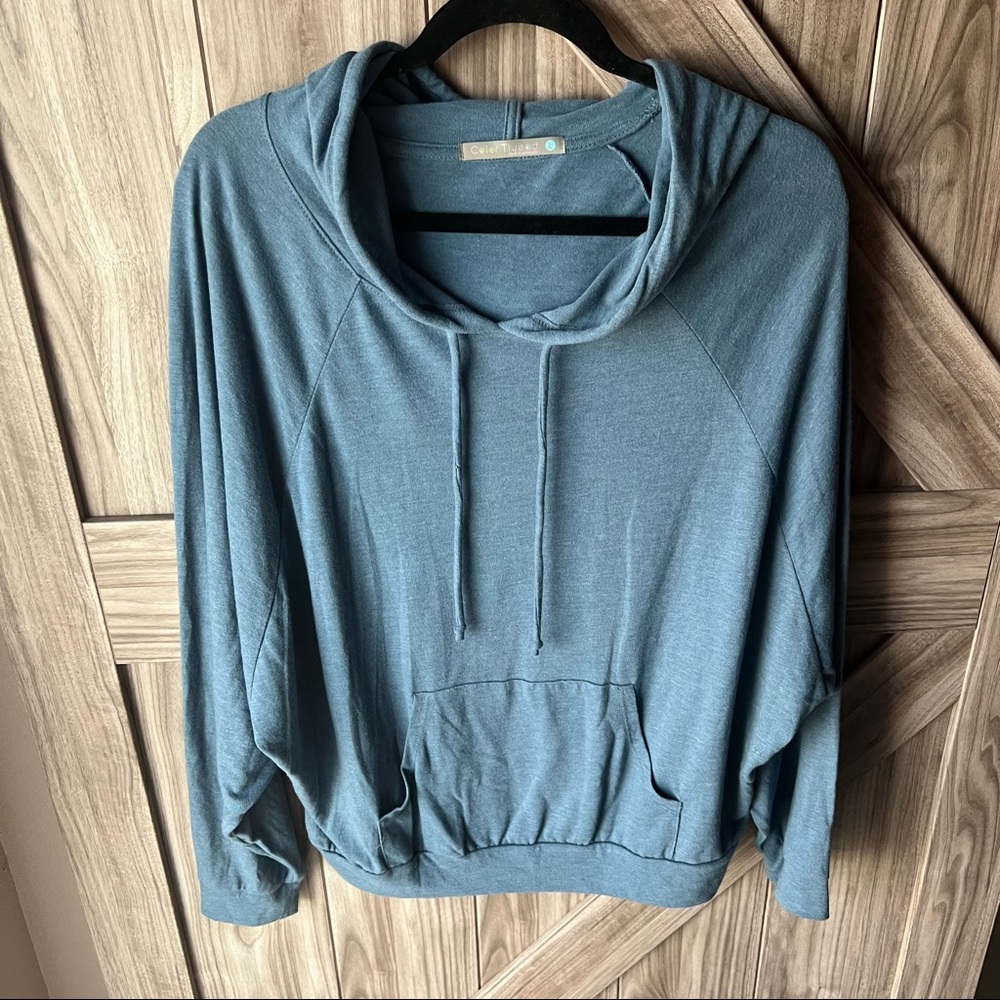 NWOT - Color Thread Blue Hoodie